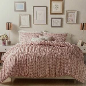 Lauren Conrad 5-pc F/Q floral comforter set, NWT